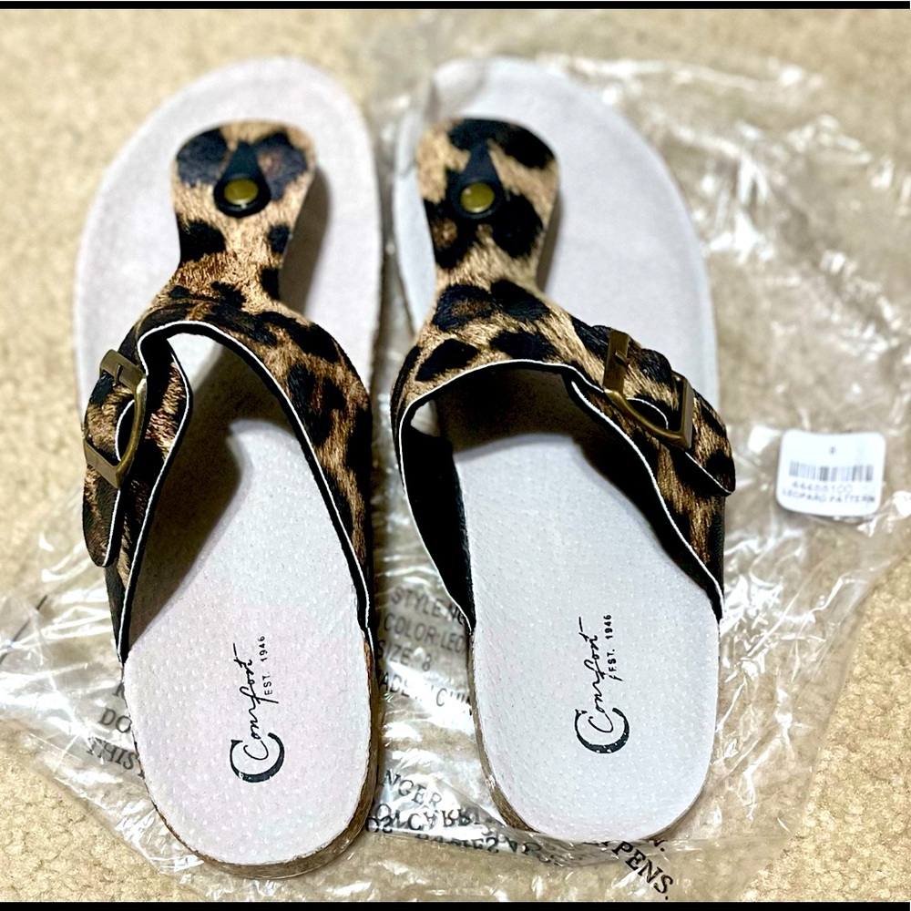 Brand New Size 8 Leopard Sandals